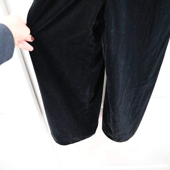 J. Crew Size 2 Black Velvet Classic Minimalist Jumpsuit - Picture 6 of 12